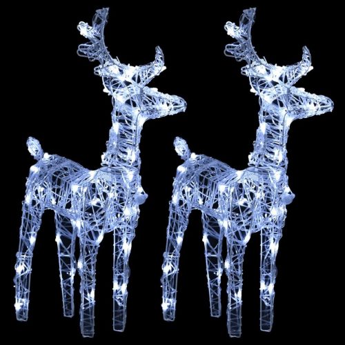 Reindeers & Sleigh Christmas Decoration 240 LEDs Acrylic – Cold White