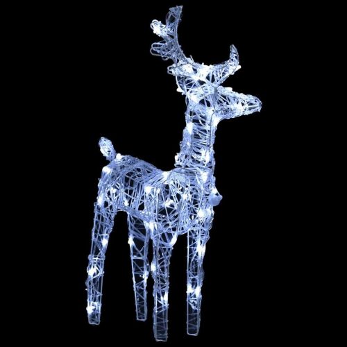 Reindeers & Sleigh Christmas Decoration 240 LEDs Acrylic – Cold White