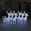 Reindeers & Sleigh Christmas Decoration LEDs Acrylic
