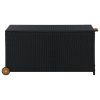 Garden Storage Box 120x65x61 cm Poly Rattan – Black