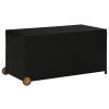 Garden Storage Box 120x65x61 cm Poly Rattan – Black