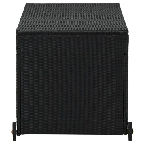 Garden Storage Box 120x65x61 cm Poly Rattan – Black