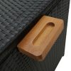 Garden Storage Box 120x65x61 cm Poly Rattan – Black