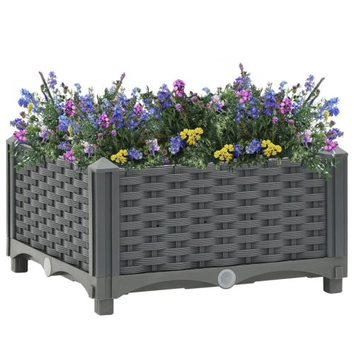 Raised Bed Polypropylene – 40x40x23 cm, Dark Grey