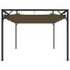 Garden Gazebo with Retractable Roof Canopy – Taupe