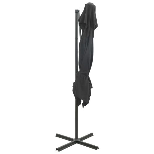 Cantilever Umbrella with Double Top Anthracite 250×250 cm