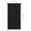 Outdoor Roller Blind Black – 120×230 cm