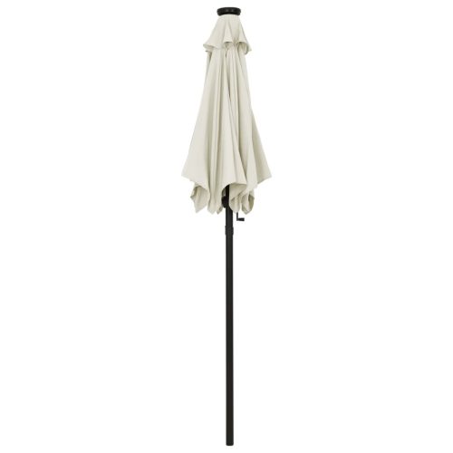 Parasol with LED Lights 200×211 cm Aluminium – Sand