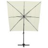 4-Tier Parasol with Aluminium Pole 250×250 cm – Sand