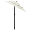 3-Tier Parasol with Aluminium Pole – 2 M, Sand