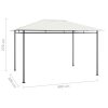 Gazebo 4x3x2.7 m 180 g/m – Cream