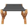 Outdoor Lounge Bed 100×188.5×44 cm Solid Bent Wood – Anthracite