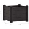 Garden Raised Bed PP – 43x43x35 cm, Anthracite