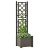 Garden Planter with Trellis PP – 43x43x142 cm, Anthracite