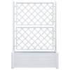 Garden Planter with Trellis PP – 100x43x142 cm, White