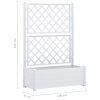 Garden Planter with Trellis PP – 100x43x142 cm, White