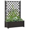Garden Planter with Trellis PP – 100x43x142 cm, Anthracite