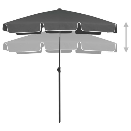 Beach Umbrella – 180×120 cm, Anthracite