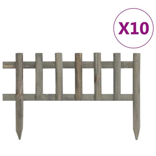 Lawn Edgings 10 pcs Firwood 4.4 m – Grey