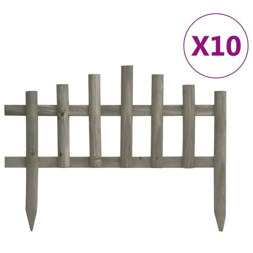 Lawn Edgings 10 pcs Firwood 4.4 m – Grey