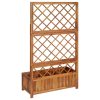 Raised Bed with Trellis 85x38x150 cm Solid Acacia Wood