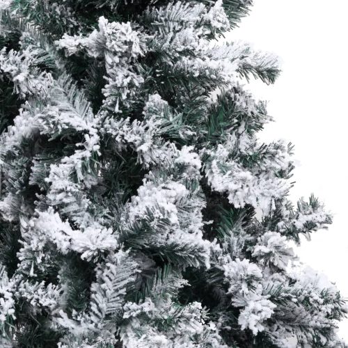 Artificial Christmas Tree with Flocked Snow Green PVC – 150×95 cm