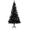 Artificial Christmas Tree with Stand PVC – 150×75 cm, Black