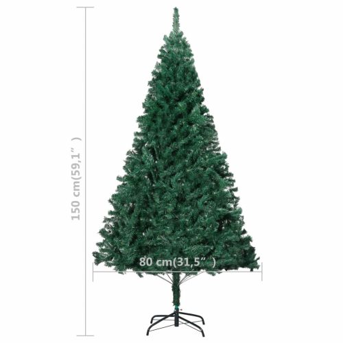 Artificial Christmas Tree with Thick Branches PVC – 150×80 cm, Green