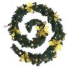 Christmas Garland with LED Lights Green 2.7 m PVC