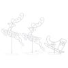 Acrylic Christmas Flying Reindeer&Sleigh 260x21x87cm – Warm White