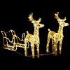 Reindeers & Sleigh Christmas Decoration LEDs Acrylic