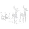 Reindeers & Sleigh Christmas Decoration LEDs Acrylic