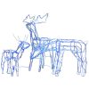 3 Piece Christmas Light Display Reindeers 229 LEDs – Blue