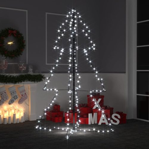 Christmas Cone Tree 160 LEDs Indoor and Outdoor – 150×98 cm, Cold White