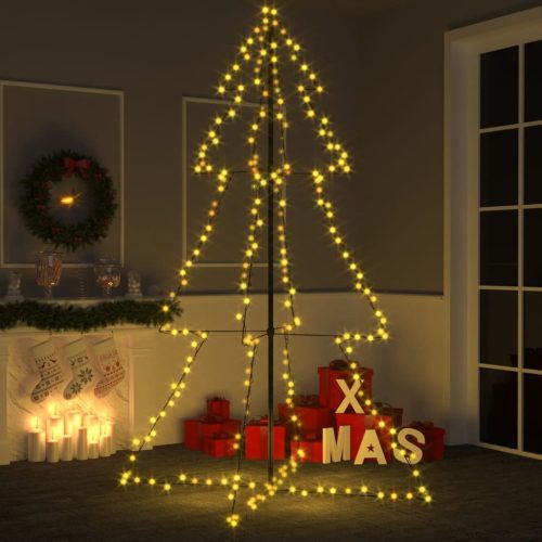 Christmas Cone Tree 160 LEDs Indoor and Outdoor – 180×118 cm, Warm White