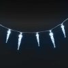 Christmas Icicle Lights 40pcs Cold White Acrylic Remote Control