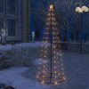 Christmas Cone Tree LEDs Decoration – 180×70 cm, Warm White