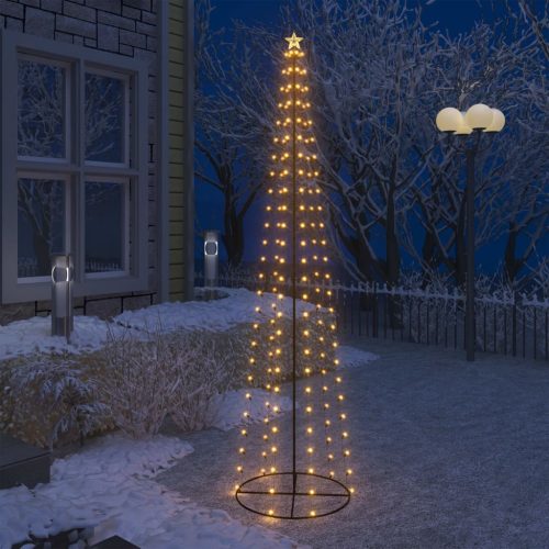 Christmas Cone Tree LEDs Decoration – 240×70 cm, Warm White