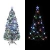 Christmas Tree with LEDs Green and White Fibre Optic – 150×70 cm