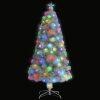 Artificial Christmas Tree with LED Fibre Optic – 64×35 cm, White