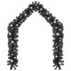 Christmas Garland with LED Lights – 10 M, Black