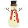 Decorative Christmas Snowman Figure with LED Luxury Fabric – 60 cm