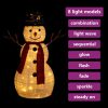 Decorative Christmas Snowman Figure with LED Luxury Fabric – 60 cm