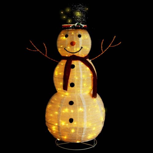 Decorative Christmas Snowman Figure with LED Luxury Fabric – 120 cm