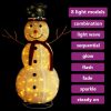 Decorative Christmas Snowman Figure with LED Luxury Fabric – 120 cm