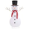 Decorative Christmas Snowman Figure with LED Luxury Fabric – 120 cm