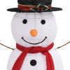 Decorative Christmas Snowman Figure with LED Luxury Fabric – 120 cm