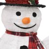 Decorative Christmas Snowman Family Figures with LED Luxury Fabric