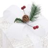 Decorative Christmas Gift Boxes 3 pcs Outdoor Indoor – White