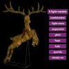 Flying Reindeer Christmas Decoration 120 LEDs – Gold